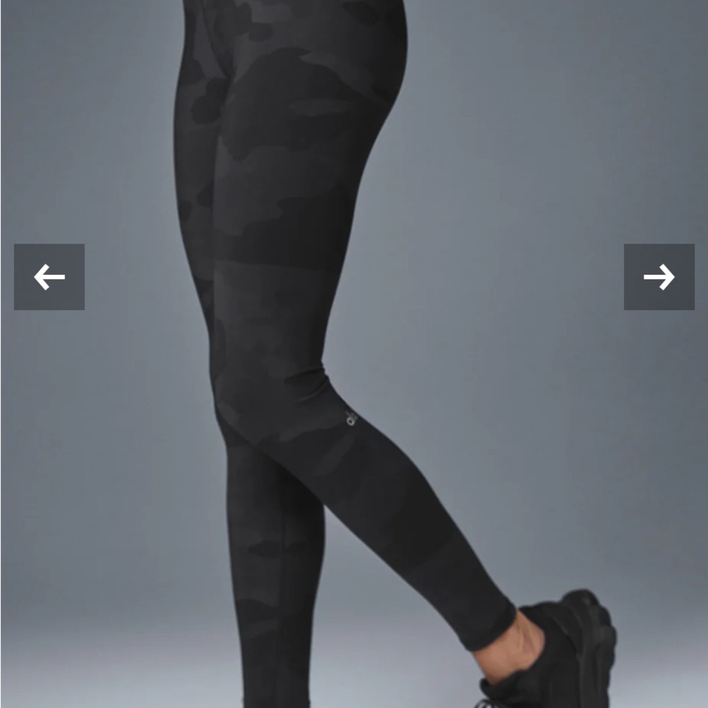 ALO Yoga Charcoal Leggings- vapor high waist